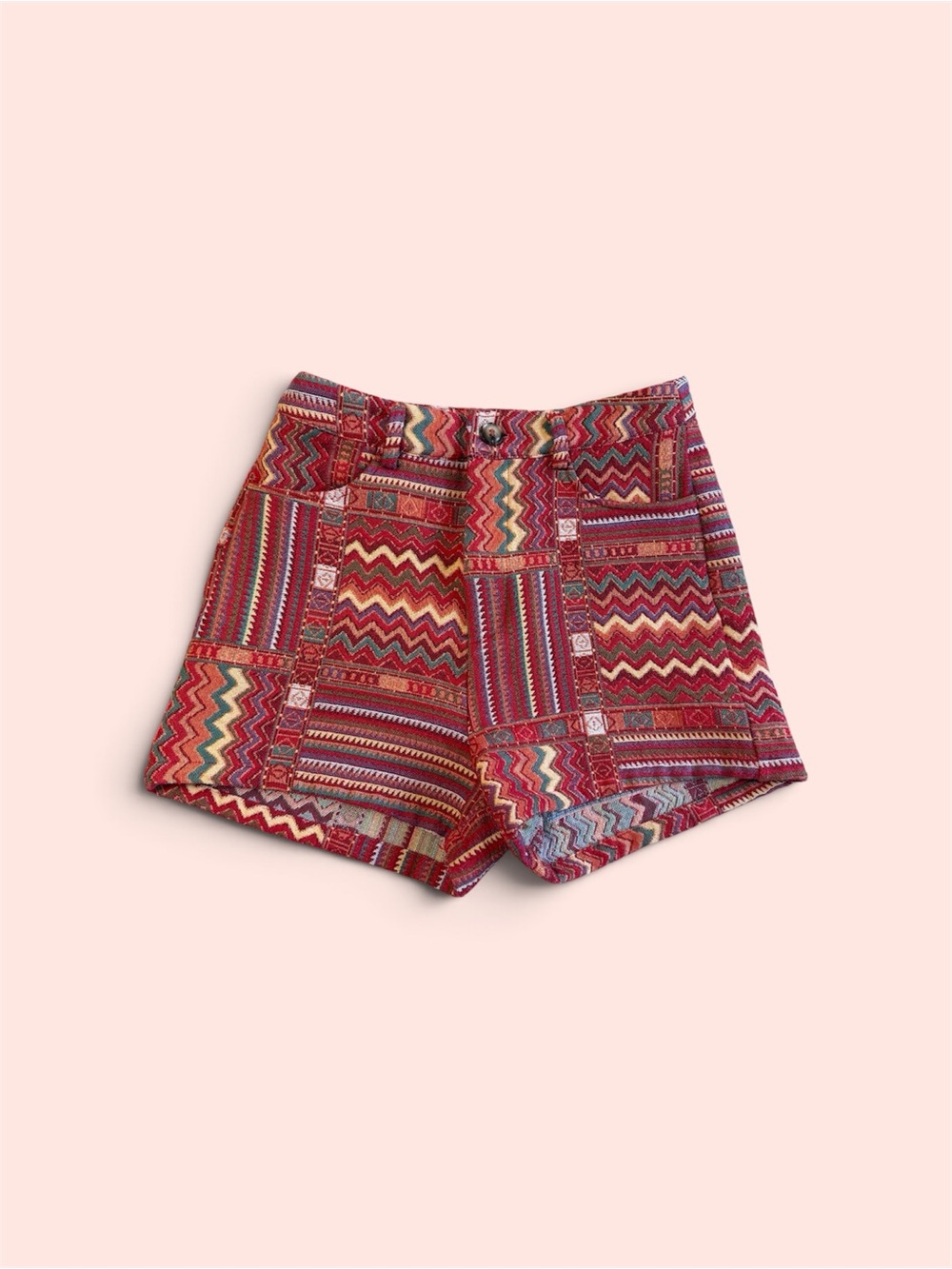 Cider Southwestern Woven Tapestry Shorts Aztec Geometric High Waist M / 8